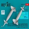 RESKIT RS48-0575 GBU-10 Paveway I laser guided bombs with BSU-37/B fin and BSU-3A/B wing (slow speed) (2 pcs) (3D Printed) 1/48